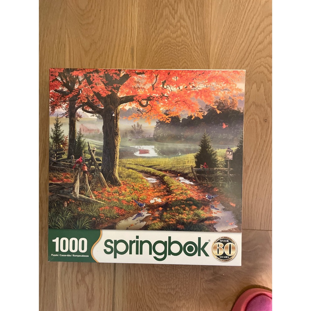 Springbok Country Home 1000 Piece Jigsaw Puzzle Autumn Fall Landscape Al Agnew